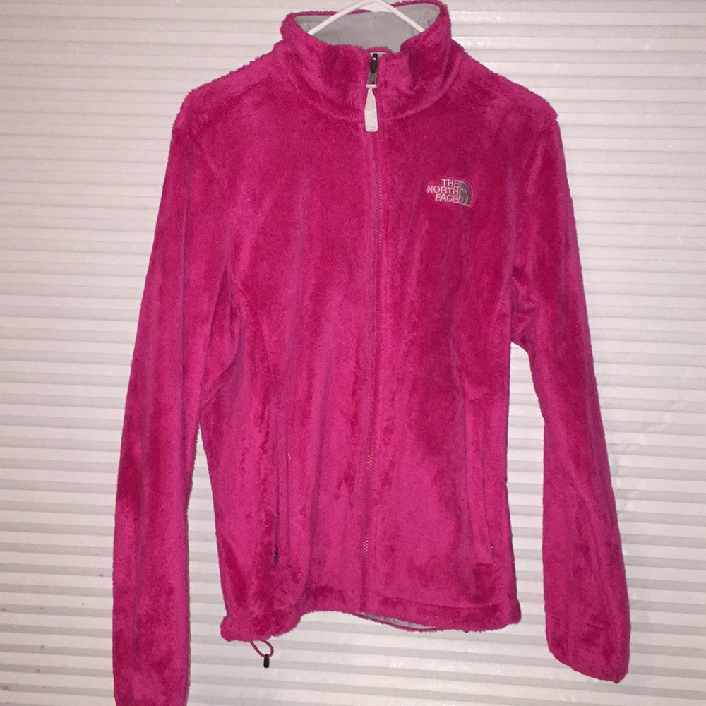 Pink Fuzzy North face Jacket